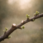 fresh growth on pruned branch
