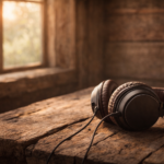 headphones on table