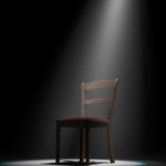 Empty seat on stage