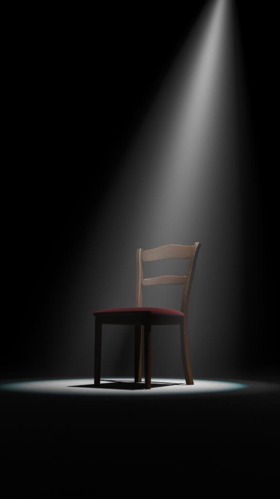 THE SEAT I THOUGHT I DESERVED Empty seat on stage