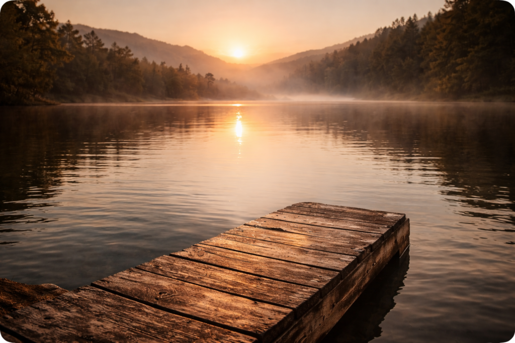 dock:lake