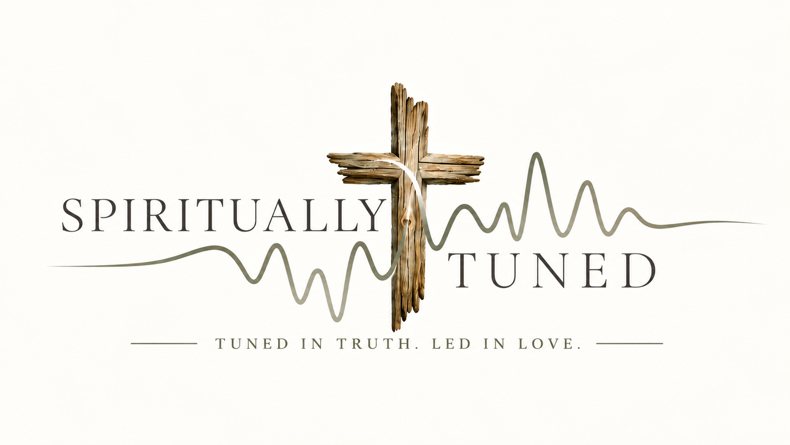 Home spiritually tuned cross logo